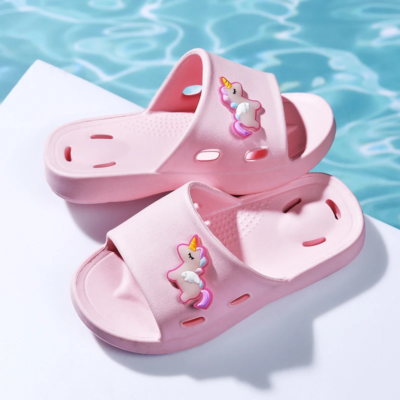 

Children's slippers summer female cute home bathroom bath slippers soft non-slip indoor child flip flop boy