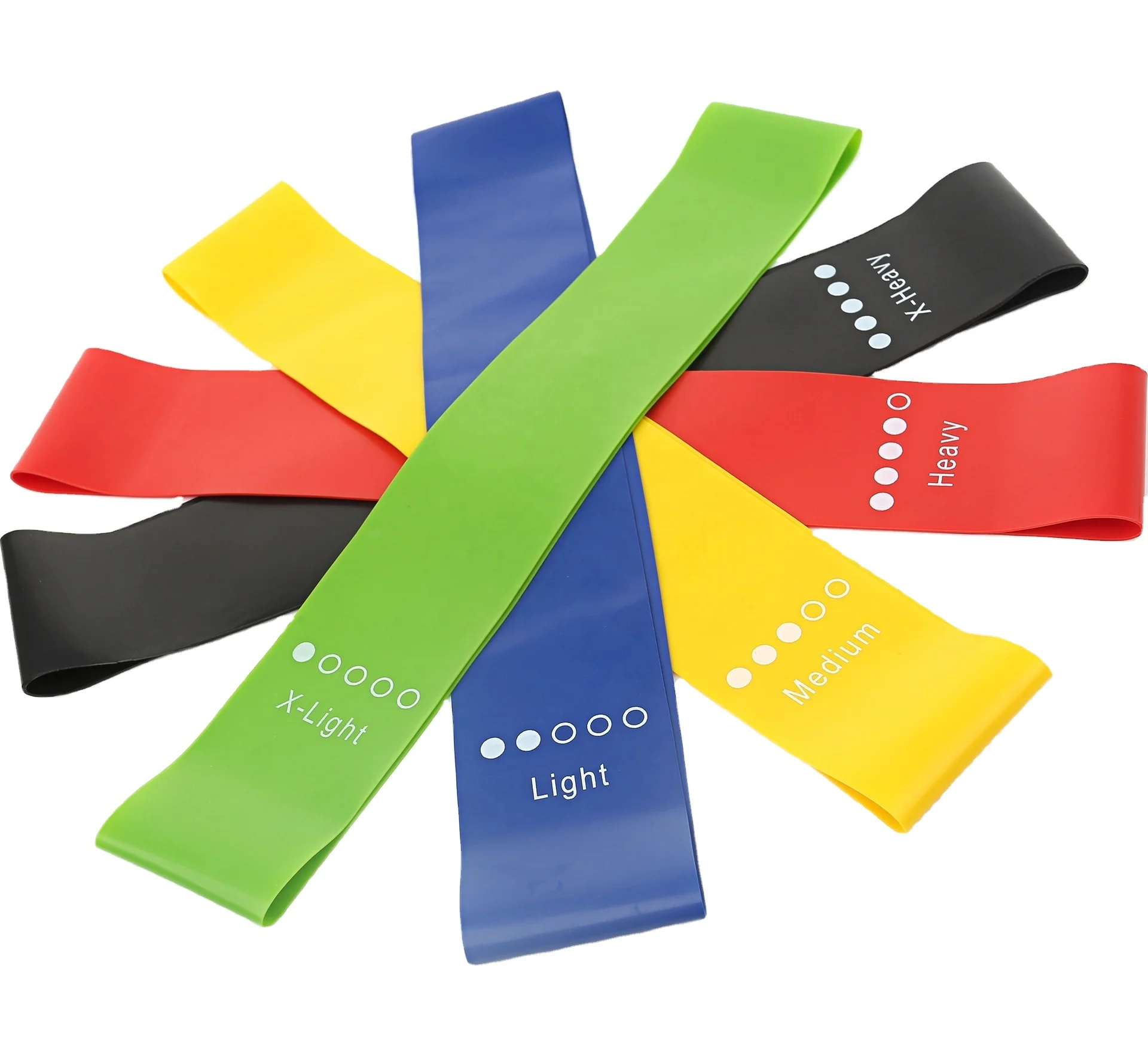 

Fitness Gum Custom Logo Elastic Rubber Bands For Fitness Workout Equipment Training Exercise Gym Strength Latex Resistance Bands, Green, purple, blue, black, red, orange