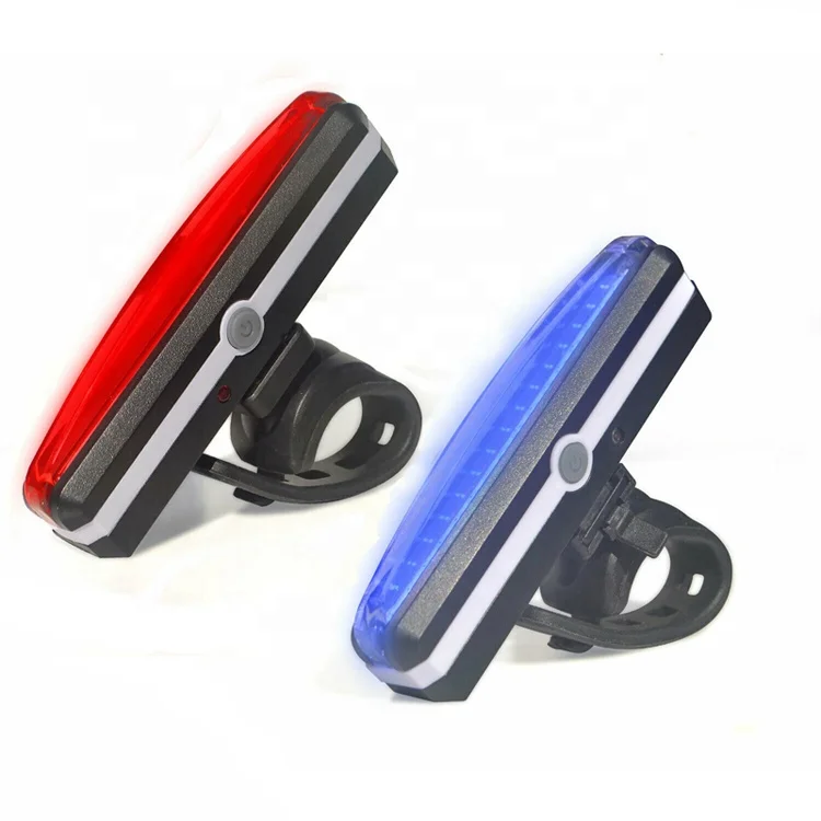 

White Red Blue LED Road Bike Backpack Helmet Scooter Warning Signal Lights USB Rechargeable Bicycle Rear Light