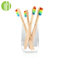 

Wholesale charcoal 100% organic bamboo toothbrush with custom logo