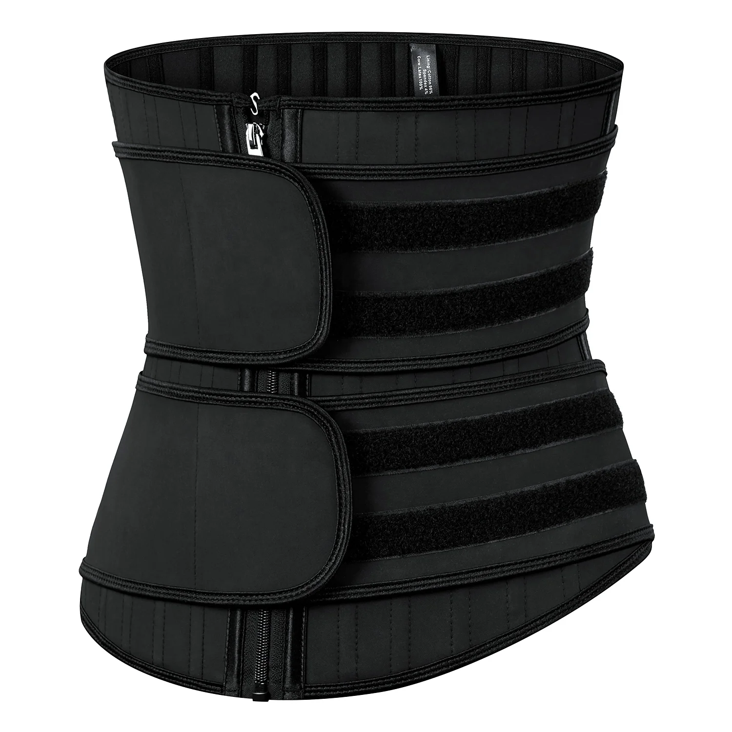 

Waist Trainer Belt With Zipper Hook 25 Steel Bone Latex Waist Shaper With Straps