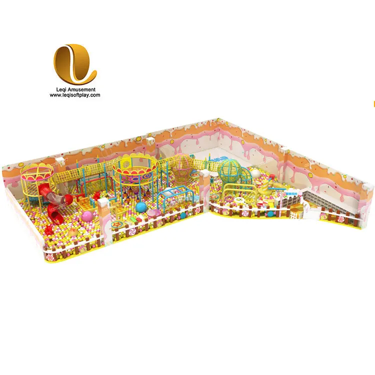 Soft Play Adventure Equipment Rope Course Development Rainbow Net