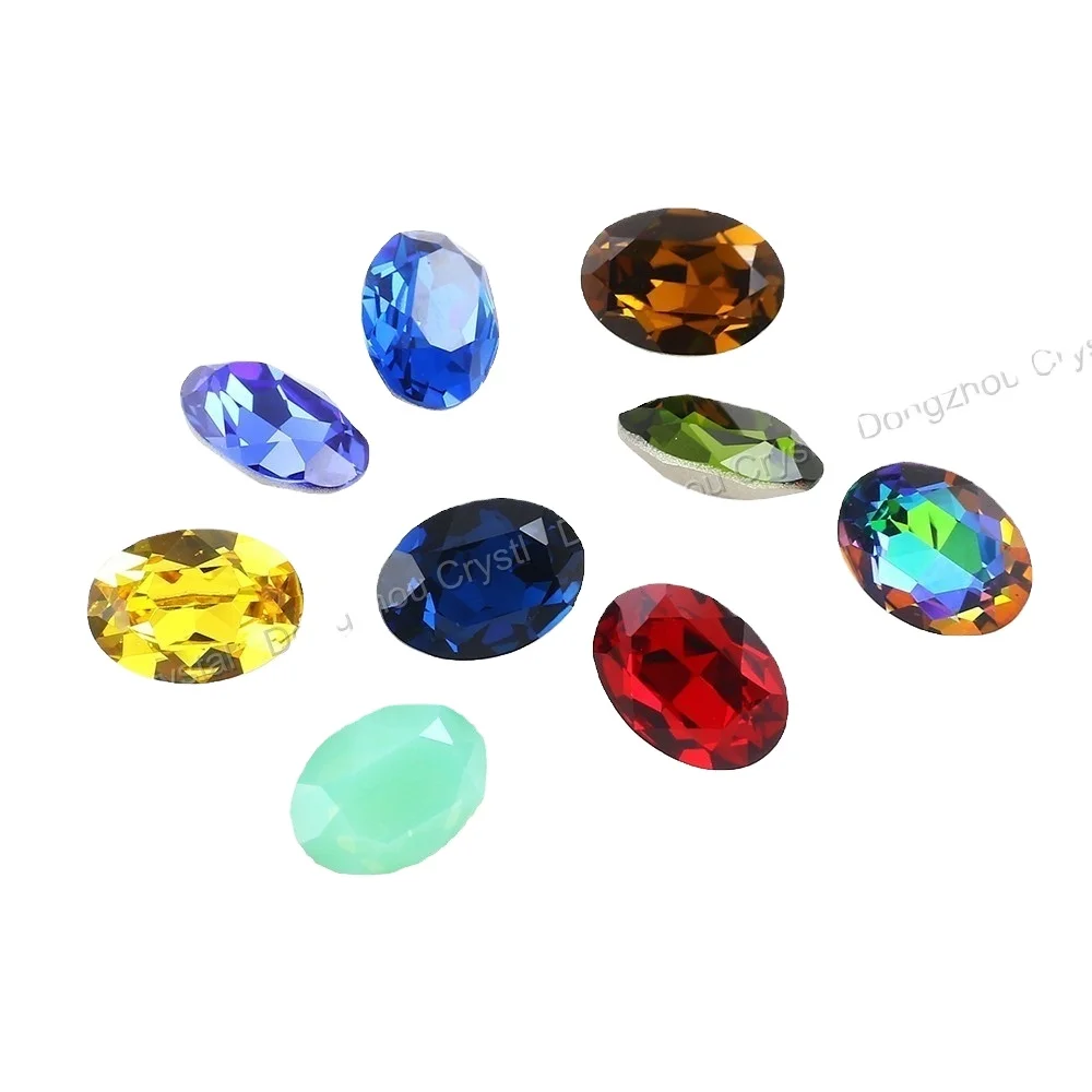 

3002 Oval Shape crystal rhinestones Point Back k9 Crystal fancy Stone wholesale loose gemstone beads For Jewelry Making nail art