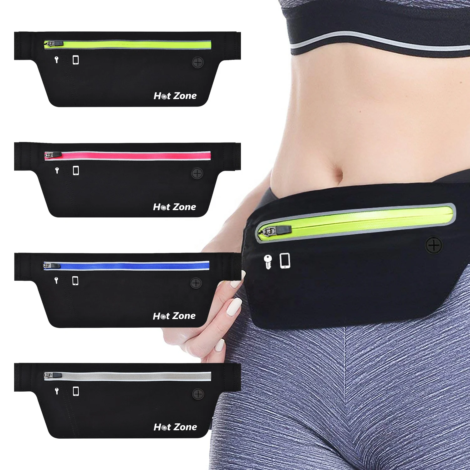 

Hot Sale Waterproof Outdoor Exercise Running Sport Waist Bag Slim Fanny Pack Belt