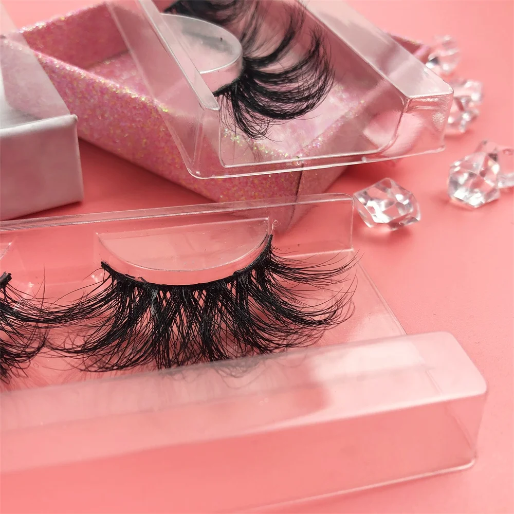 

Hight grade hot selling 3d mink cotton band wholesale sample available handcrift strip lashes with custom package lashes