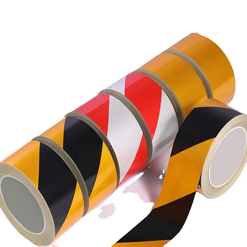 

Road Safety Floor Reflective Warning Tape Waterproof Yellow Printed Adhesive Tapes