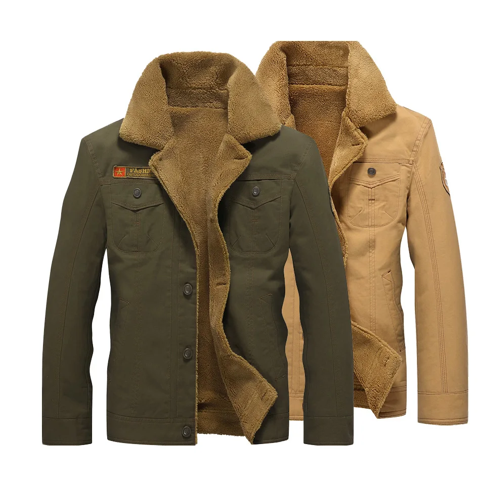 

whole sale men windproof brushed jacket winter warm mens jacket, Army green/khaki/black