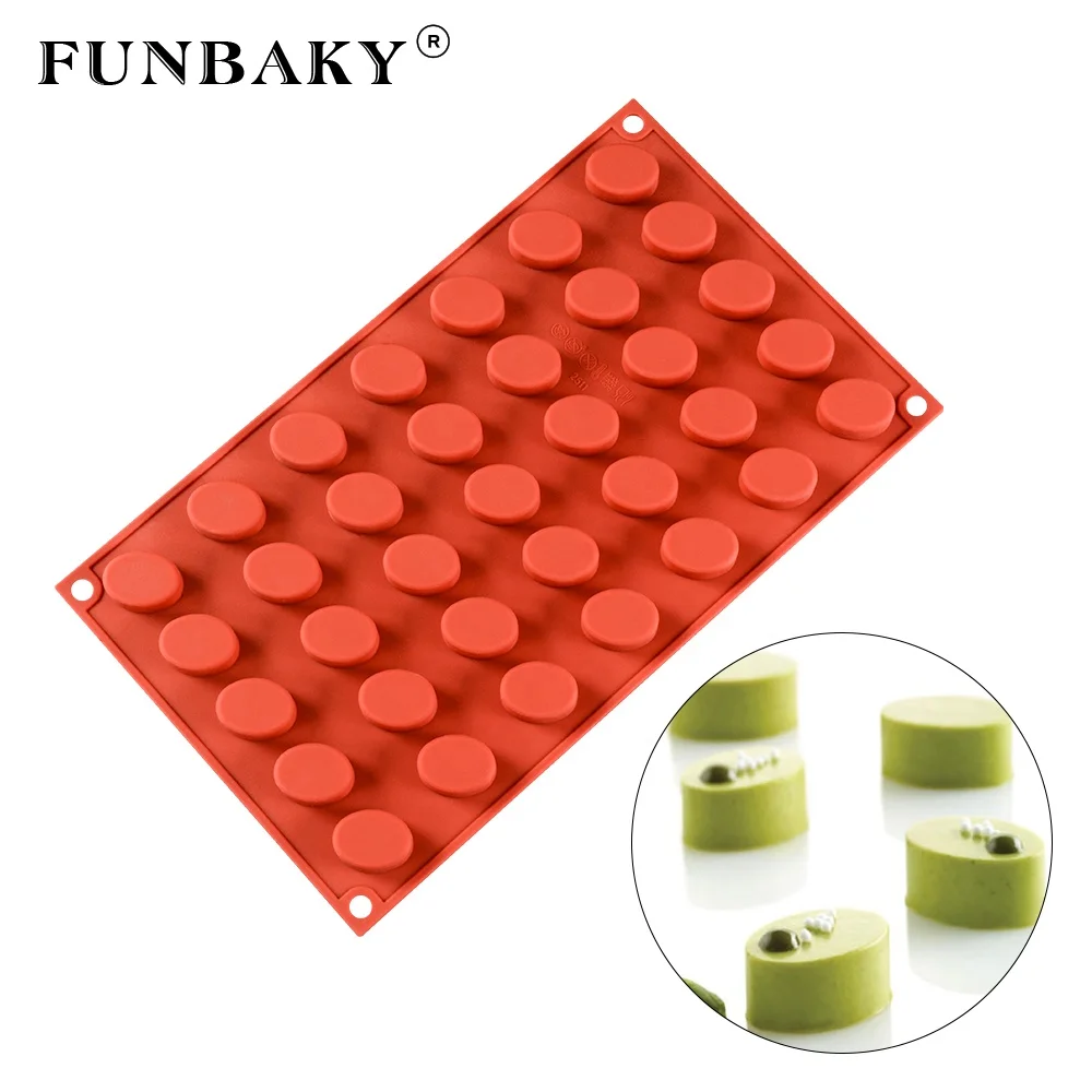 

FUNBAKY Mousse cake silicone molds multi - cavity cylinder candy silicone mold reusable chocolate making tools, Customized color