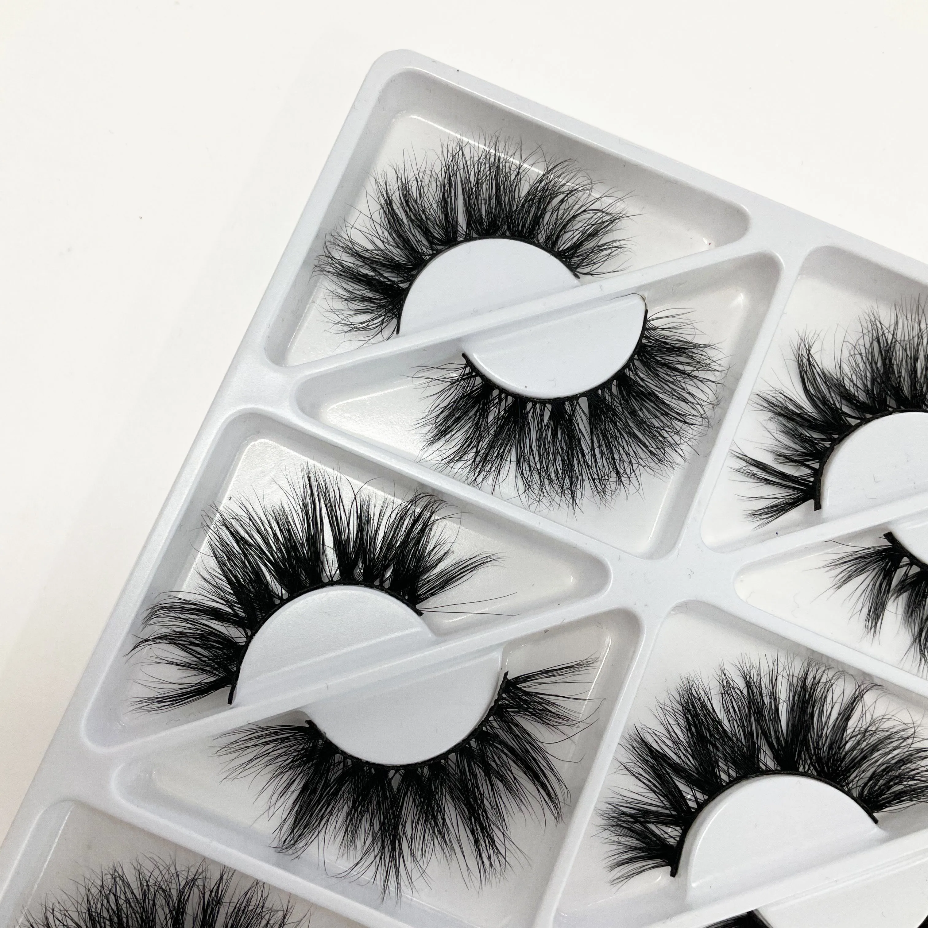 

Mink lash wholesale vendor fluffy full strip lashes private label eyelash packaging box 3d 5d mink eyelashes strips, Black