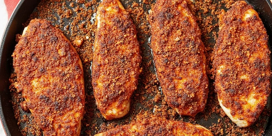 Jars of blackened seasoning ingredients laid out neatly