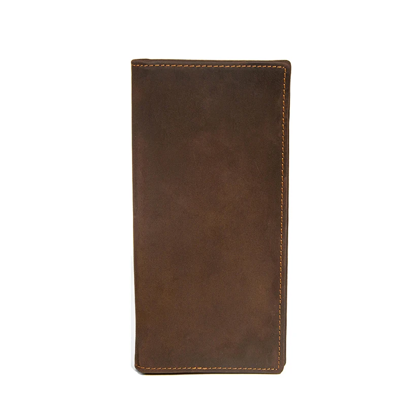 

Classic Crazy Horse Leather Travel Long Wallet RFID Blocking Men wallet wholesale