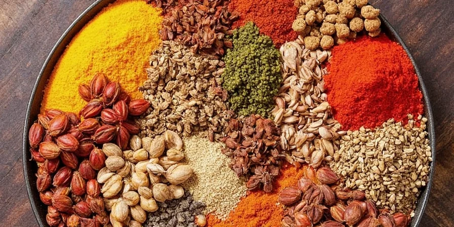 World map highlighting major spice-producing countries