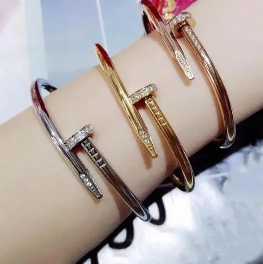 

High Quality Nail Bracelet Stainless Steel Couple Bangle Women Men Bangle