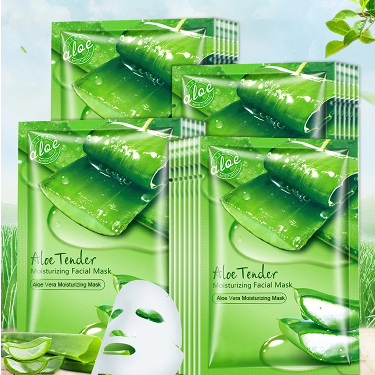 

Customised Aloe Vera Extract Moisturizing Face Masks Repairing Shrink Pore Acne Aloe Vera Private Label Face Mask Suppliers