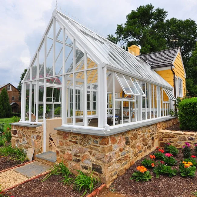 

Chinese aluminum polycarbonate pool enclosures greenhouse, White, balck,can be customizable