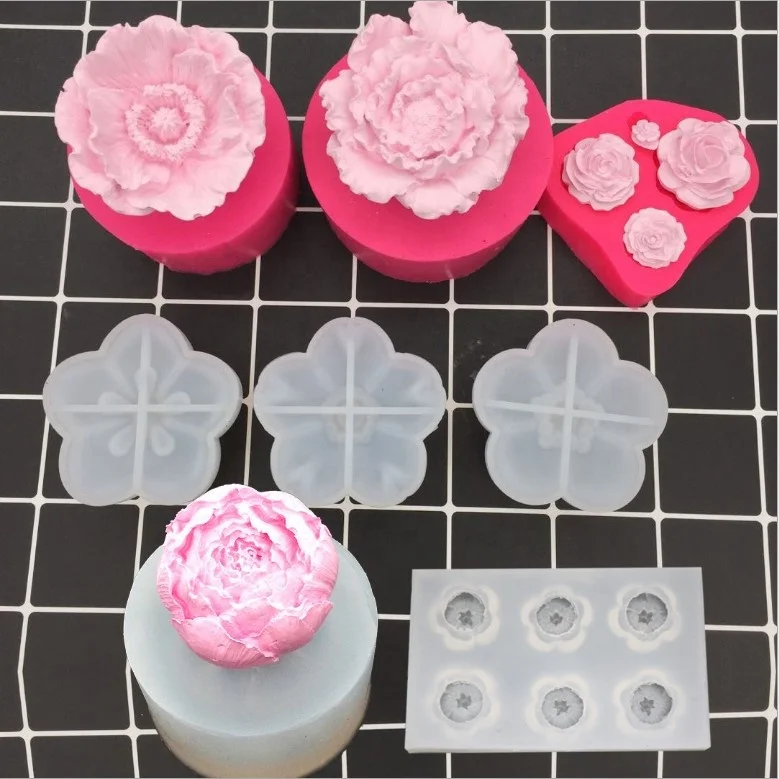 

Roses Flowers chocolate wedding cake decorating kitchen tools DIY baking 3D fondant resin flower silicone mold, Clear silicone mold