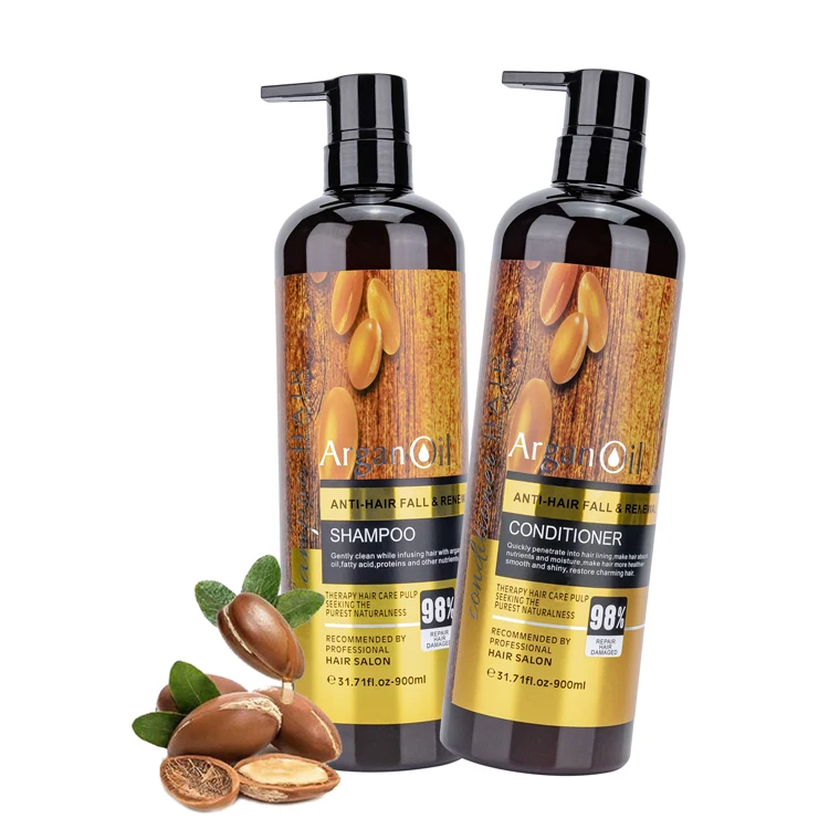 

New Custom Argan Oil Shampoo And Conditioner Natural Organic Hair Growth Hair Treatment Products Shampoo Hair Conditioner