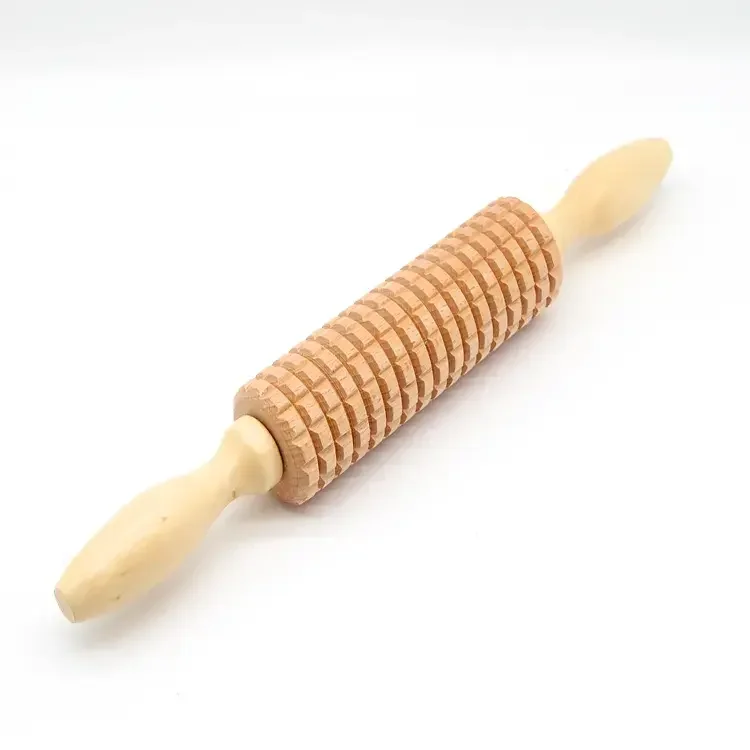 

Hot Sale Wood Therapy Roller Massage Tools Handheld Cellulite Manual Muscle Release Roller Stick Massager Roller