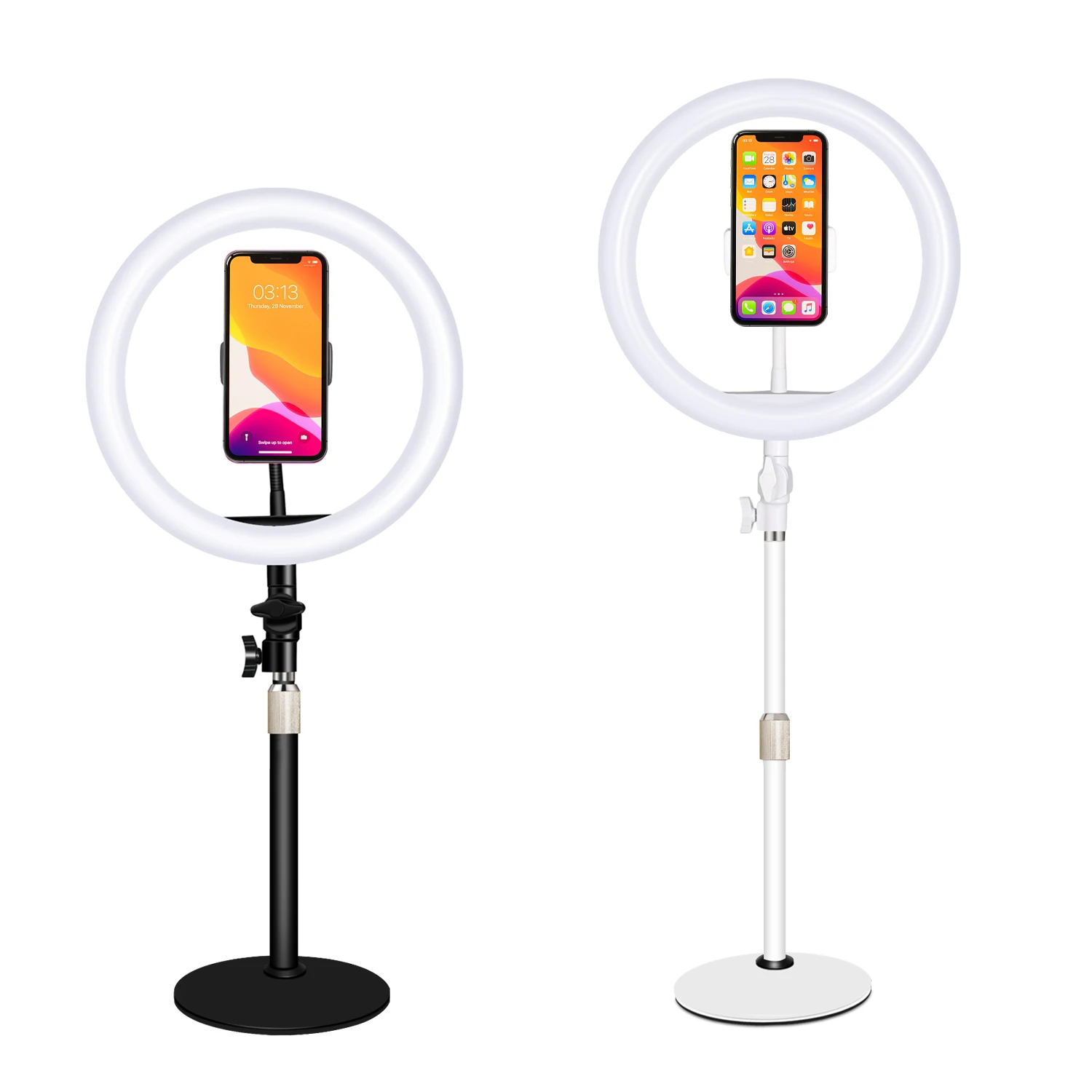 

wholesale high quality cheap personalised adjustable cellphone mobile phone bracket selfie led ring light for tik tok makeup