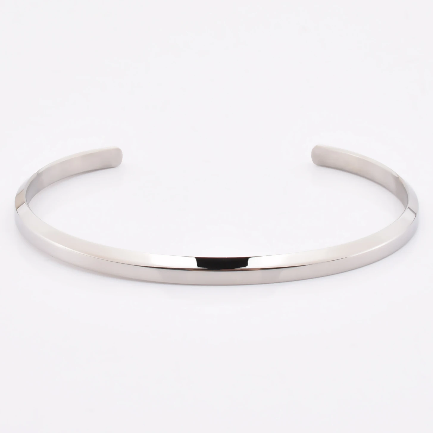 

New Arrival Jewelry Stainless Steel Accessory Engrave Logo Mens Women Silver Gold Cuff Bangles