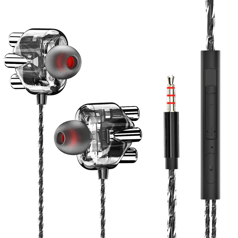 

Factory customized patented headset Wired in-ear earbuds dual driver earphone