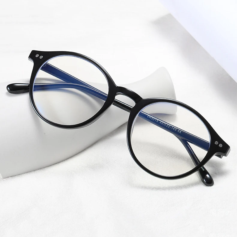 

Retro Custom Logo Computer Anti Radiation Plastic Optical Frames, Round Glasses Anti Blue Light For Men Women/, Custom colors