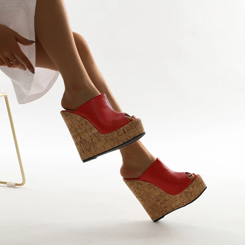 

Fashion 2022 versatile simple and comfortable slope heel sandals factory stock 35-42
