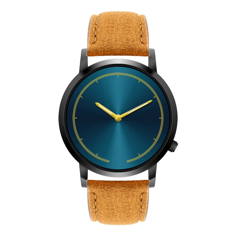 

WJ-8747 Minute Dial Chamois Leather Design Quartz Watch for Men Simple Yet Elegant The Watch Band is Rich in Color, Mix