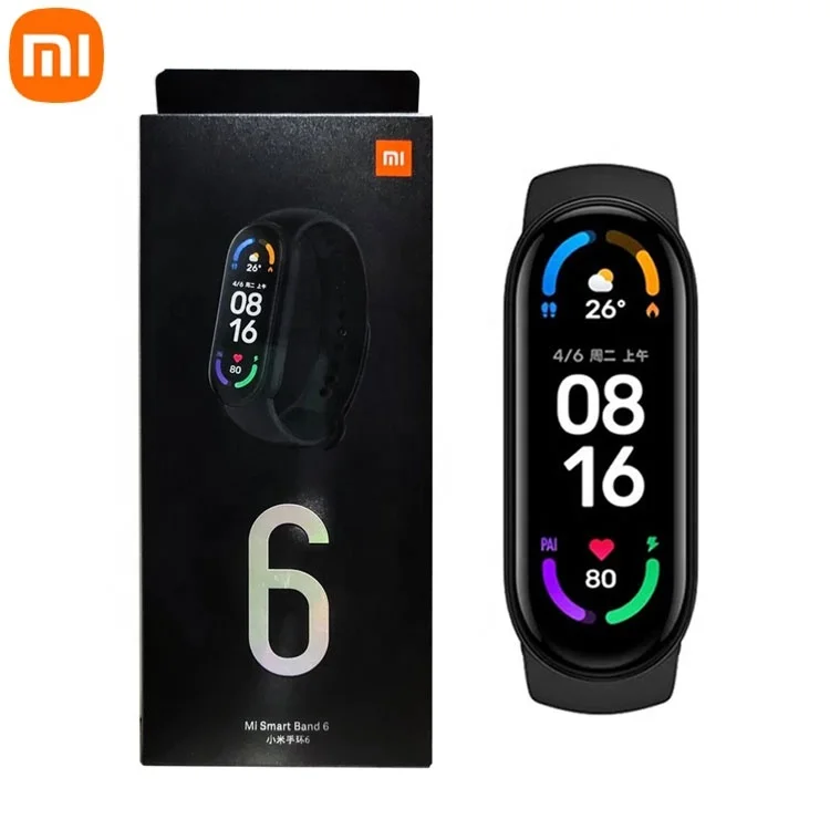 

Original Global Version Xiomi Mi band6 Wristband Blood Pressure bt 5.0 5ATM Waterproof Fitness Bracelet Tracker Xiaom Mi Band 6