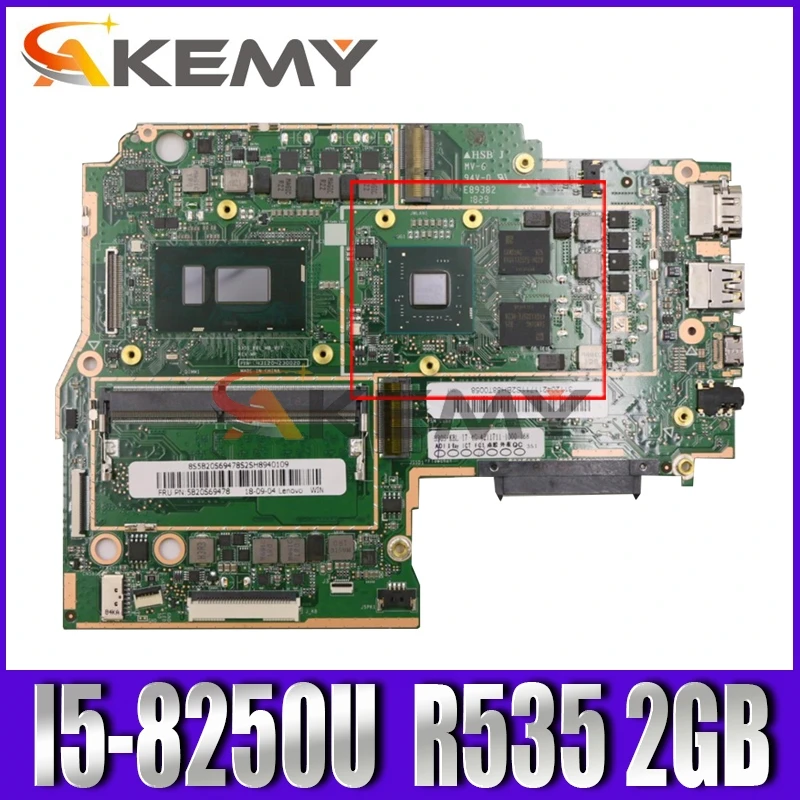 

Akemy For 330S-14IKB 330S-14 Laptop Motherboard CPU i5-8250U GPU R535 2GB With 4GB RAM Tested 100% Working