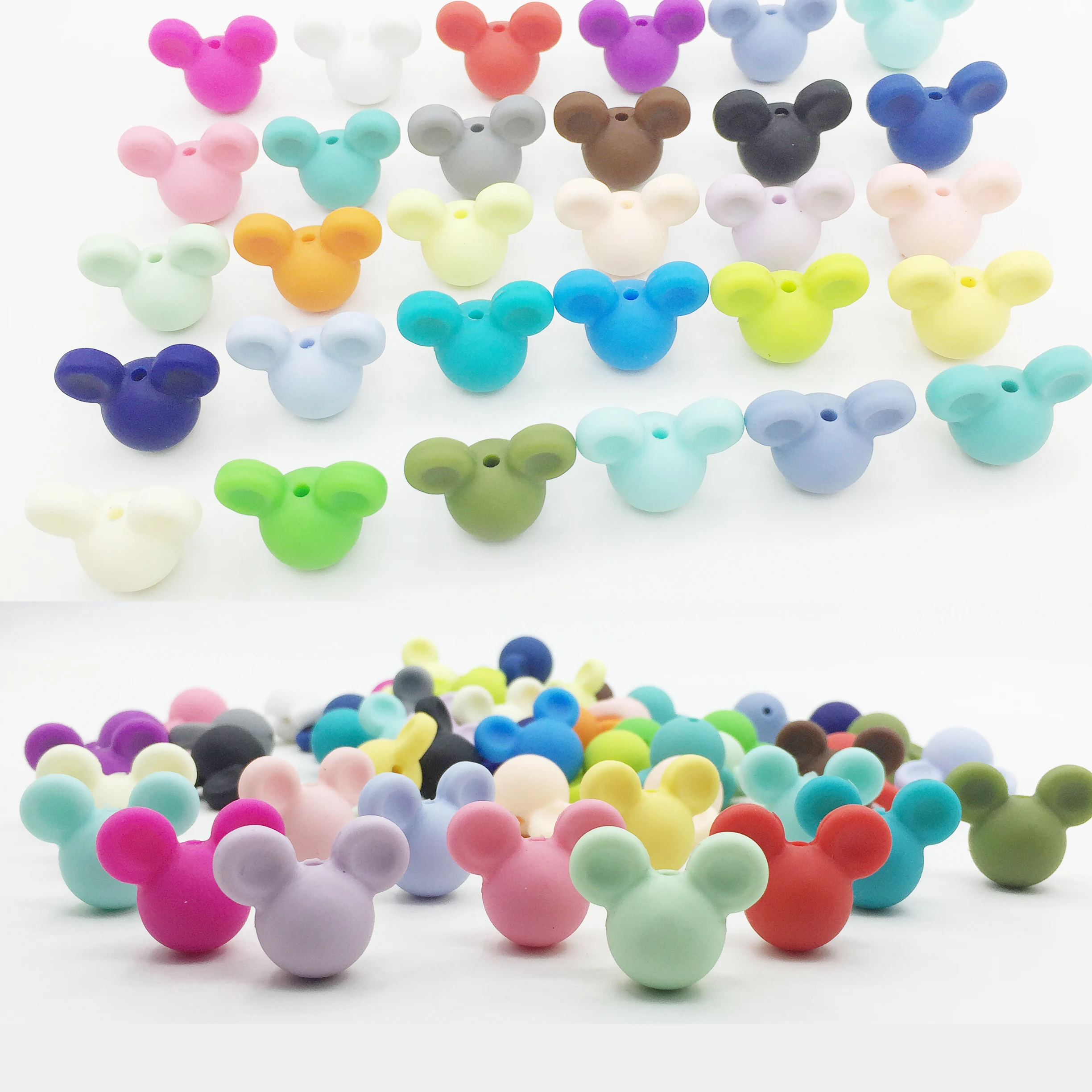 

Baby Funny Teething Toys New Shape Mickey Mouse Soft DIY Silicone Beads Wholesales