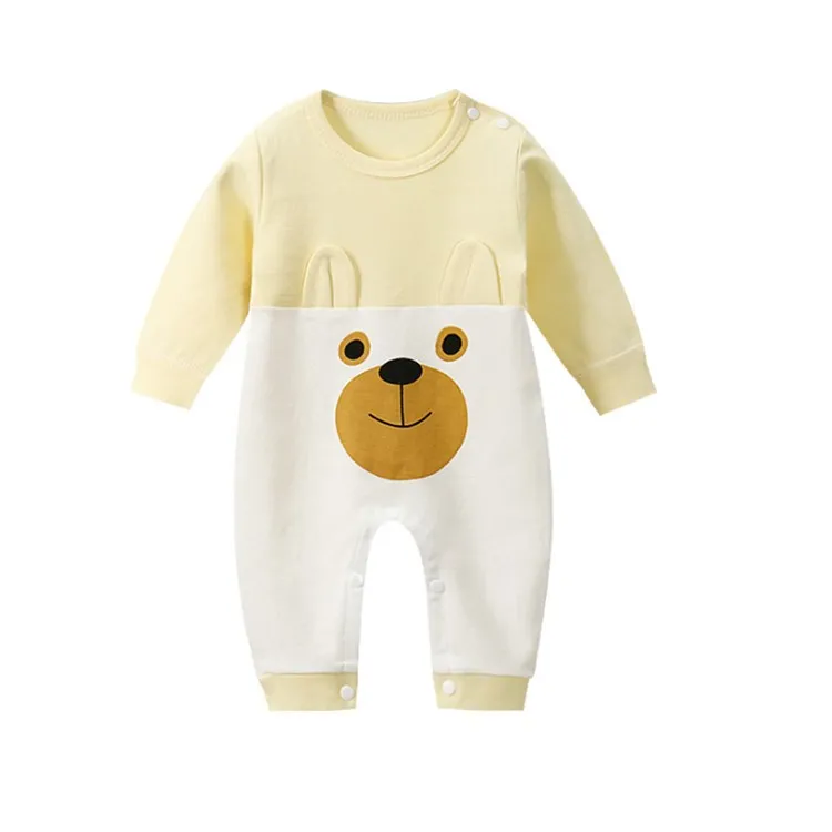 

Children's cotton long sleeve animal picture comfortable jumpsuit for spring and autumn