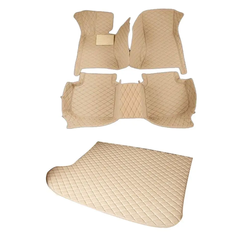 

Colorful PVC Leather Full Set Position Waterproof Car Floor Mats and Trunk Mats for Custom Honda Accord CRV Civic Car Mats, Black/beige/gray/brown/coffee/red