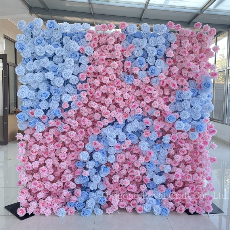 

roll up rose wedding Decorative Floral Backdrop Panels Artificial Peony Flower Wall grass wall