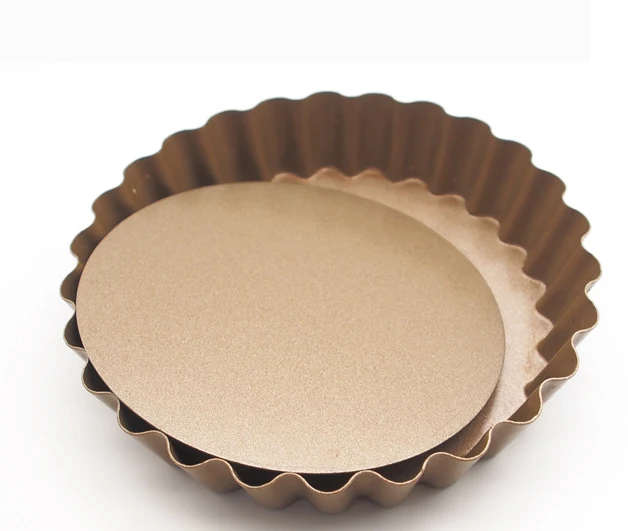 

Nonstick 4 Inch Food grade Tart Tins Cheesecake Pie Pizza Removable Bottom Baking Mold Pan