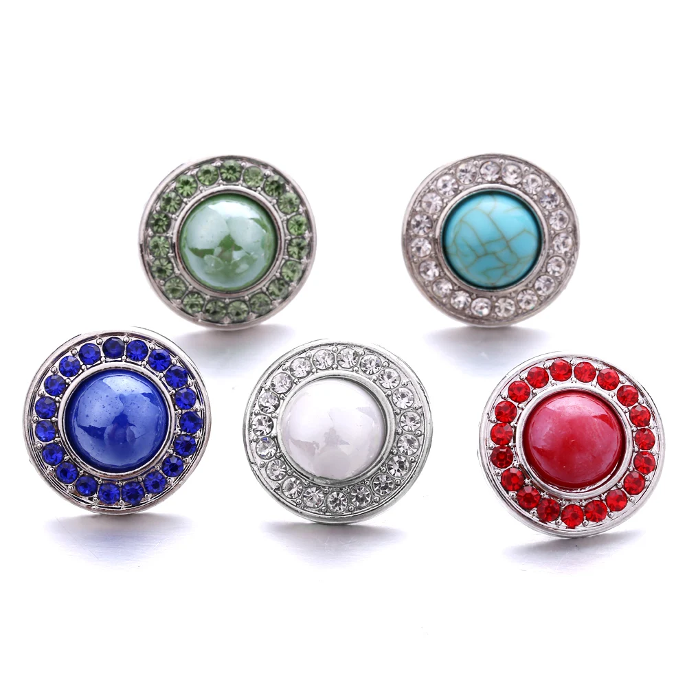 

Women Men Snap Button Jewelry Acrylic Beads 18mm Metal Snap Buttons Fit Snap Bracelet Bangle Christmas Gift