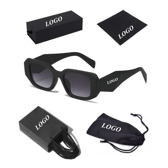 Famous Brand Lentes De Sol Trendy Designer Luxury Custom LOGO hexagon Sunglasses Irregular Colorful Ocean Sea Lens Sunglasses