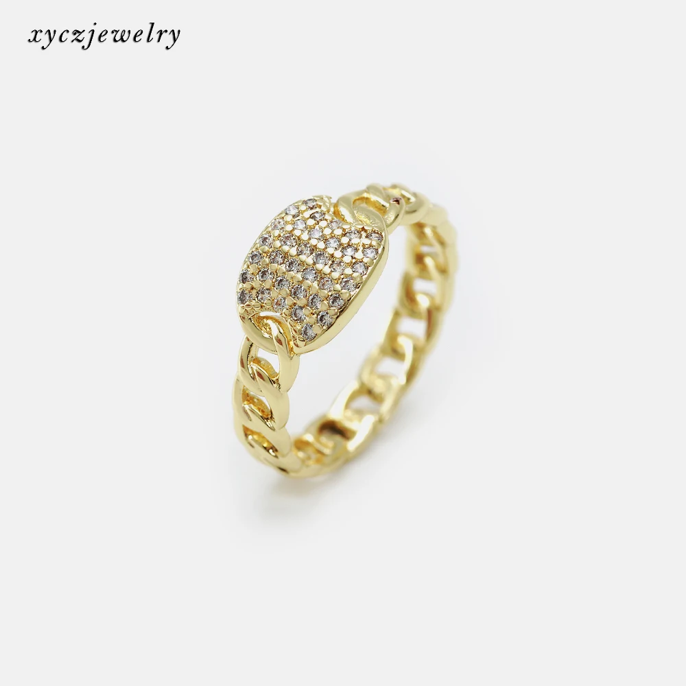 

Fashion Gold Plated Brass Ring White CZ Engagement Ring, Picture