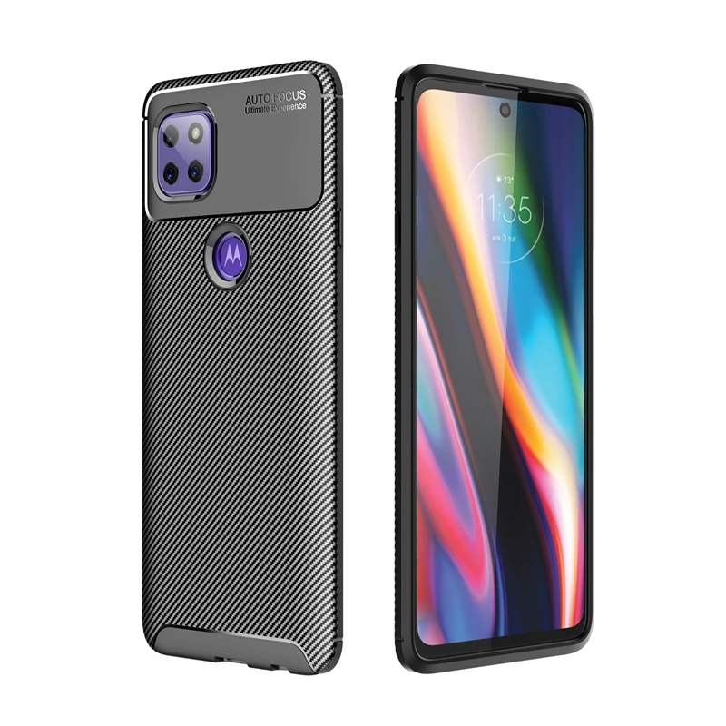 

Shockproof Carbon Fiber Auto Focus TPU Phone Case For Motorola G 5G G9 Plus G9 Play G8 Power Lite Edge Plus Fusion Plus