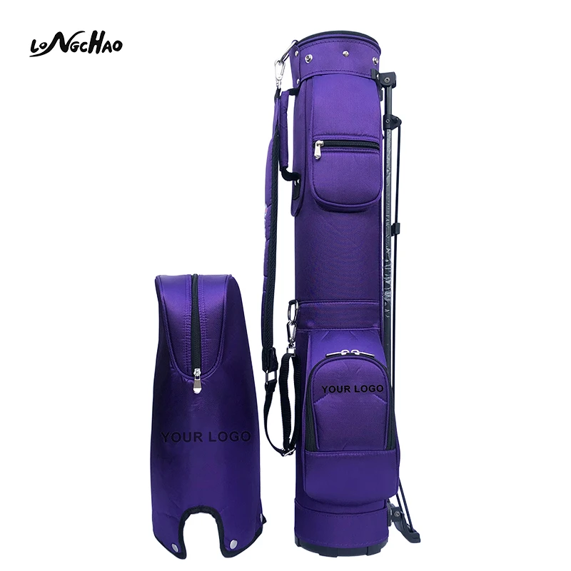 

High Quality OEM Durable Waterproof Sunday Golf Stand Bags For Golf Activity, Navy blue,purple,black,red,pink,blue,customized