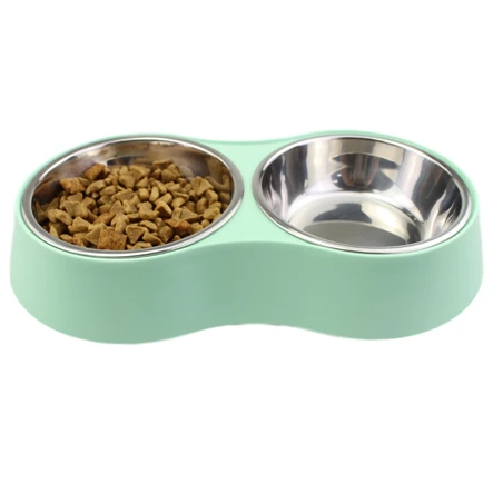 

Custom colors stainless steel anti-skid rubber ring melamine dog bowl