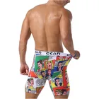 Custom Logo Viscose Spandex Print Boxer Shorts Sport Trunks Underwear Men Briefs