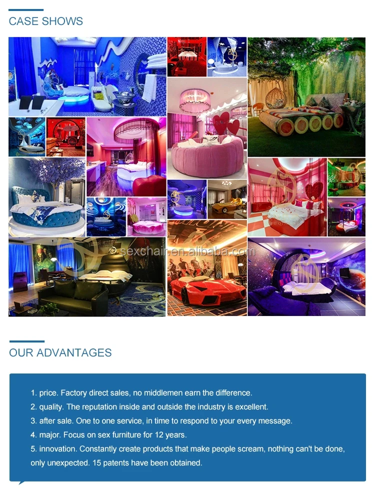 Customized Modern Creative Bed Hotel Interest Bed Double Vibration Love