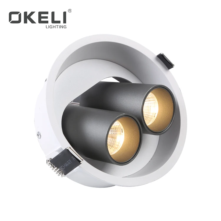 OKELI High brightness office hotel restaurant aluminum cob 5w 2*5w led spotlight