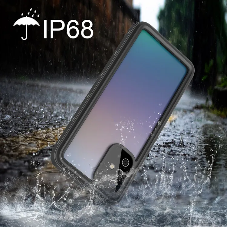 

High quality clear phone back cover pc tpu ip68 waterproof shockproof phone case for Samsung galaxy S20 plus Ultra