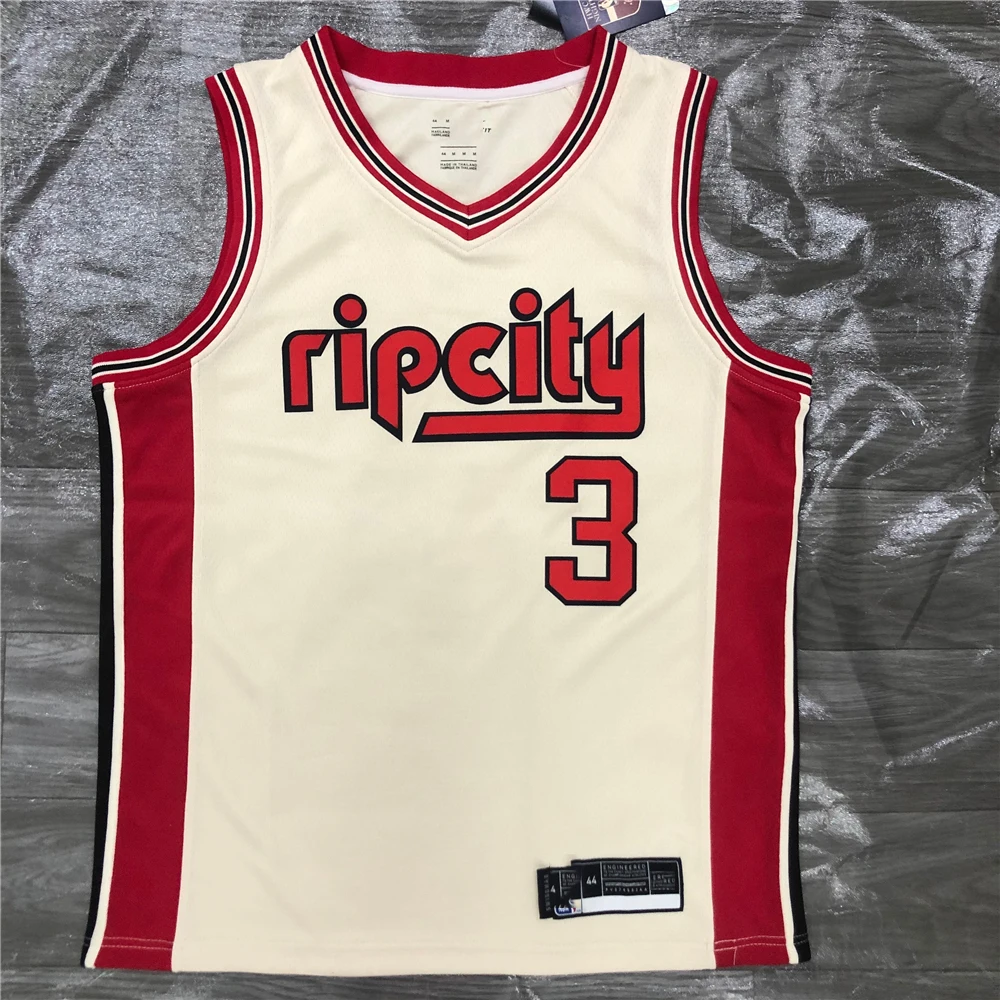 

2021 Men's Portland City Branded White Basketball Jersey Trail Blazers Anthony#00 Roy#7 C.J. McCollum #3 Lillard #0 uniform