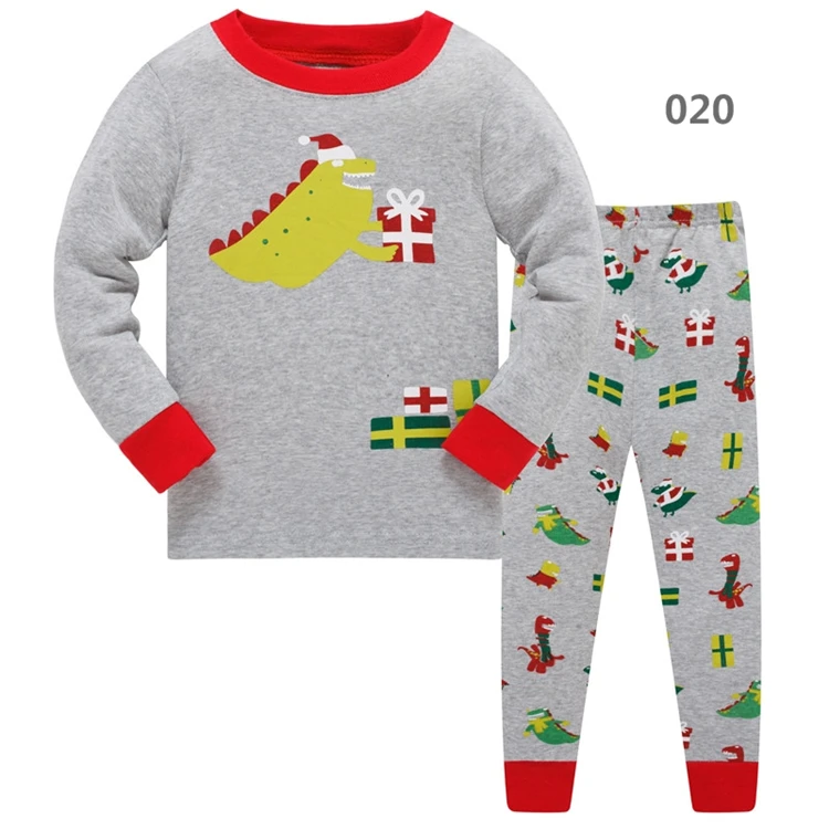 
High quality fashion animal printed pattern 2 pcs children sleepwear long sleeves pajamas sets for girls 