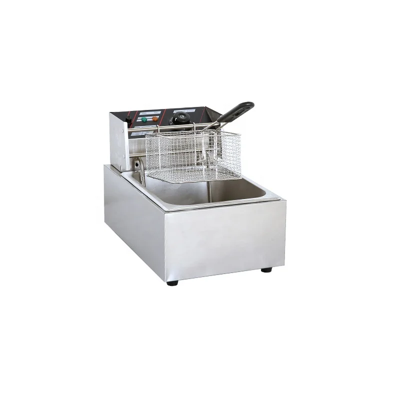 

Commercial Oil Fried Counter Top Electric Fryer Deep 6l Largest Capacity Machine