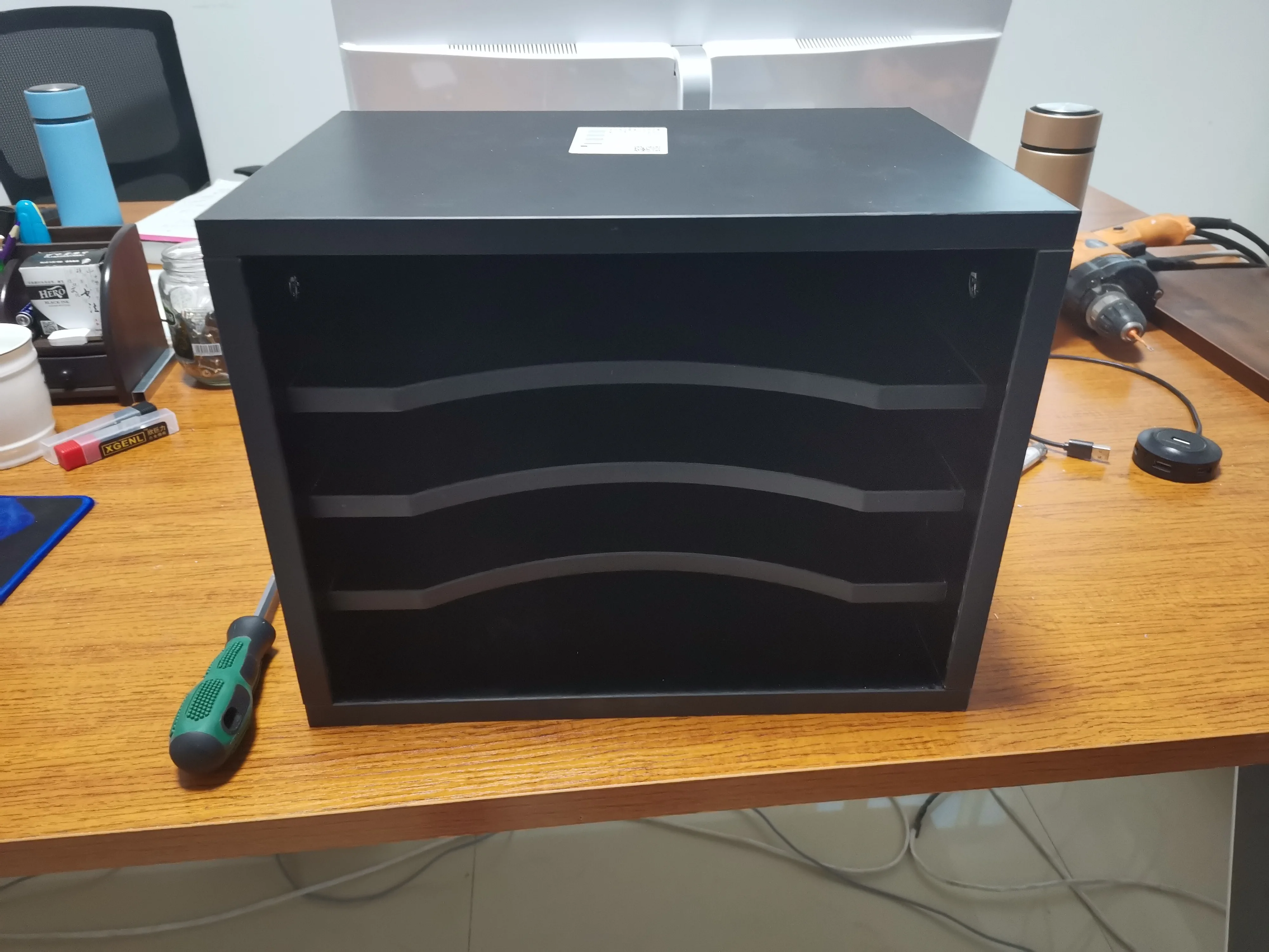 Black Wooden Office Desk Organizer With 4 Storage Paper File Holder Buy Desk Organizer Office Desk Organizer Wooden Desk Organizer Product On Alibaba Com