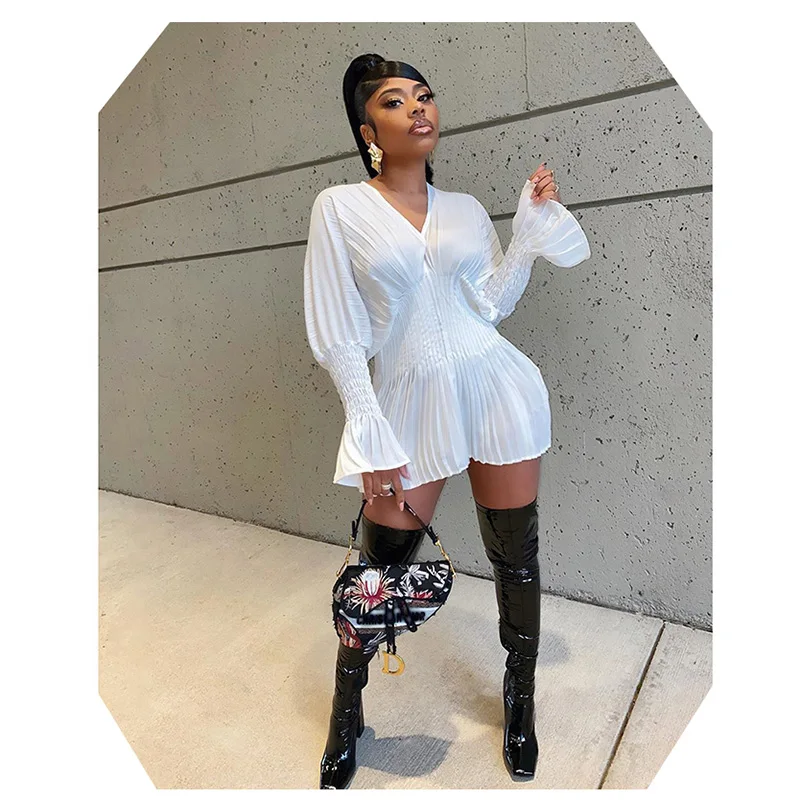 

OXGIFT ruched 2021 spring women clothing dress